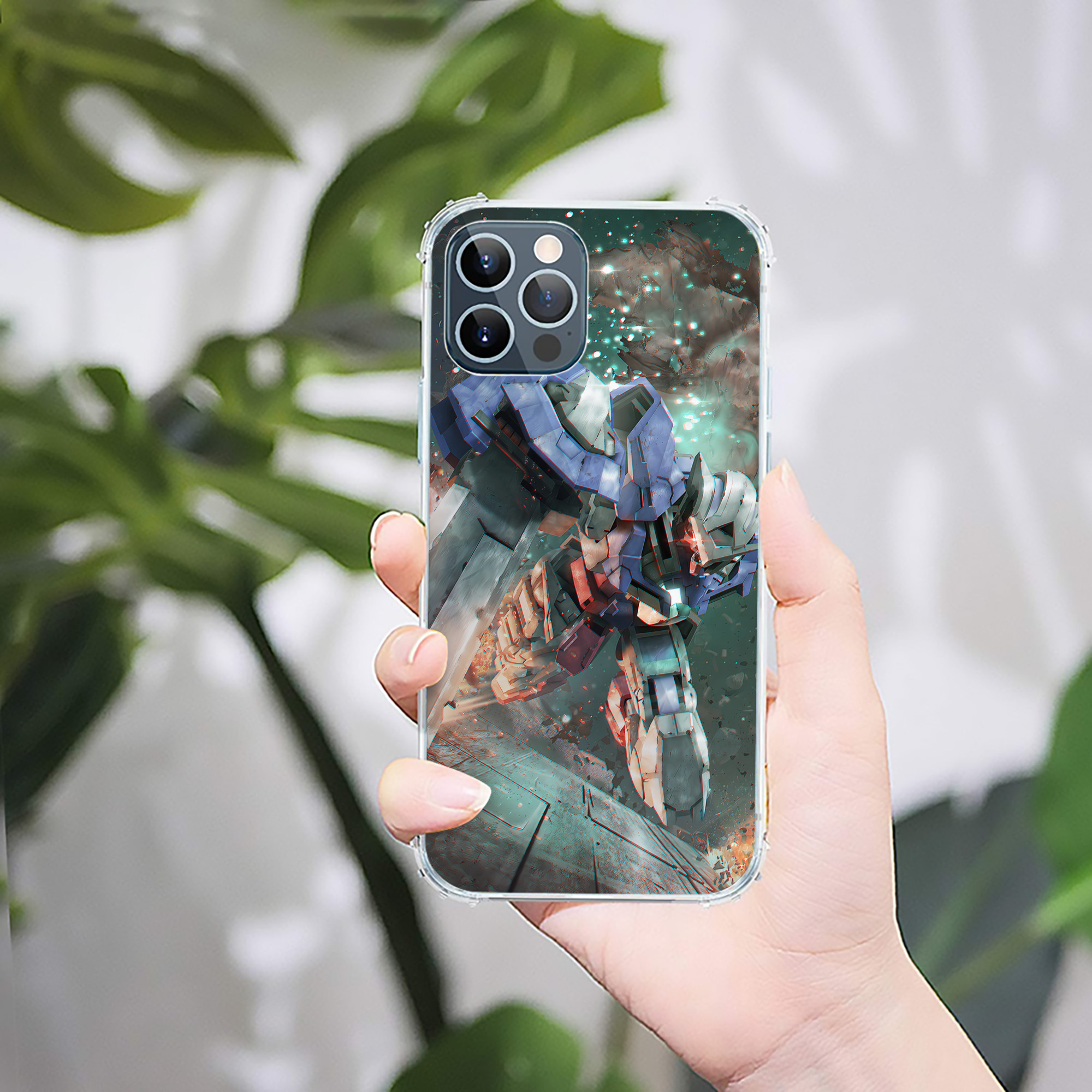 （画像用） 機動戦士ガンダム Mobile Suit Gundam 【iPhone 12シリーズ対応】透明スマホケース（クリアソフトケース）